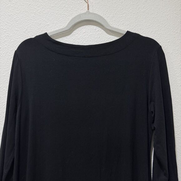 Alembika Tekbika A Line Swing Black Mix Pattern Lagenlook Dress Sz 1 / US 6 8 - Picture 6 of 7